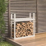 Vidaxx support à bois de cheminée 110x35x108,5 cm bois de pin massif blanc