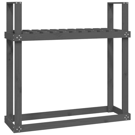 Vidaxx support à bois de cheminée 110x35x108,5 cm bois de pin massif gris