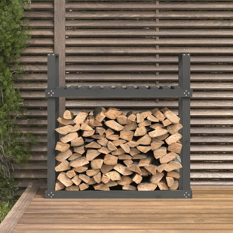 Vidaxx support à bois de cheminée 110x35x108,5 cm bois de pin massif gris