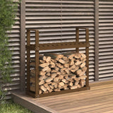 Vidaxx support à bois de cheminée 110x35x108,5 cm bois de pin massif marron miel