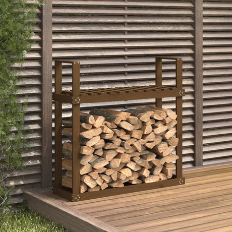 Vidaxx support à bois de cheminée 110x35x108,5 cm bois de pin massif marron miel
