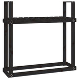 Vidaxx support à bois de cheminée 110x35x108,5 cm bois de pin massif noir