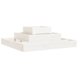 Vidaxx jardinière 80x80x27 cm bois de pin massif blanc