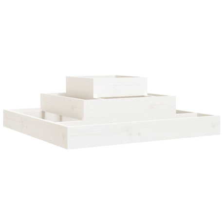 Vidaxx jardinière 80x80x27 cm bois de pin massif blanc