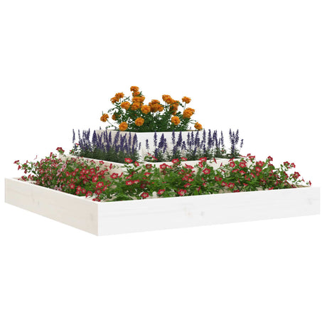 Vidaxx jardinière 80x80x27 cm bois de pin massif blanc