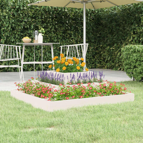 Vidaxx jardinière 80x80x27 cm bois de pin massif blanc