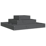 Vidaxx jardinière 80x80x27 cm bois de pin massif gris
