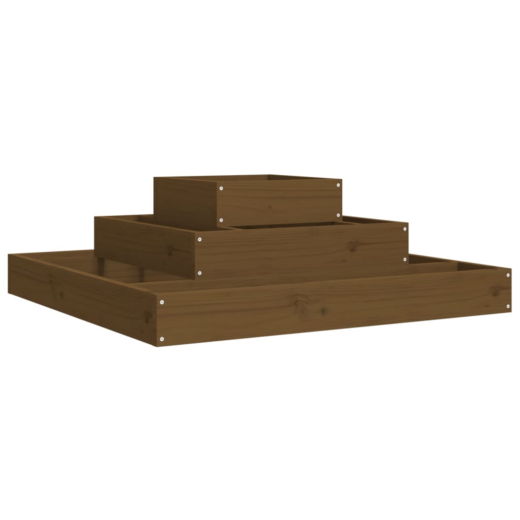 Vidaxx jardinière 80x80x27 cm bois de pin massif marron miel