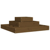 Vidaxx jardinière 80x80x27 cm bois de pin massif marron miel