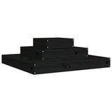Vidaxx jardinière 80x80x27 cm bois de pin massif noir
