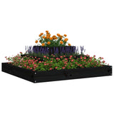 Vidaxx jardinière 80x80x27 cm bois de pin massif noir