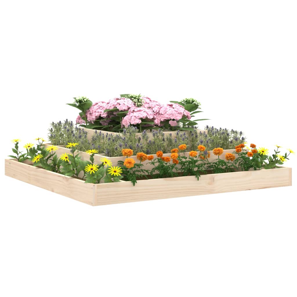 VidaXL Jardinière 110x110x27 cm bois de pin massif