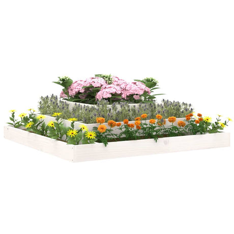 Vidaxx jardinière 110x110x27 cm bois de pin massif blanc