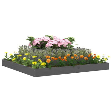 Vidaxx jardinière 110x110x27 cm bois de pin massif gris