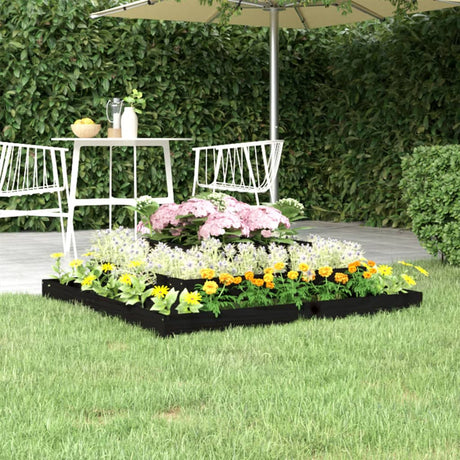 Vidaxx jardinière 110x110x27 cm bois de pin massif noir