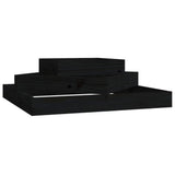 VidaXL Jardinière 83x83x27 cm bois de pin massif noir