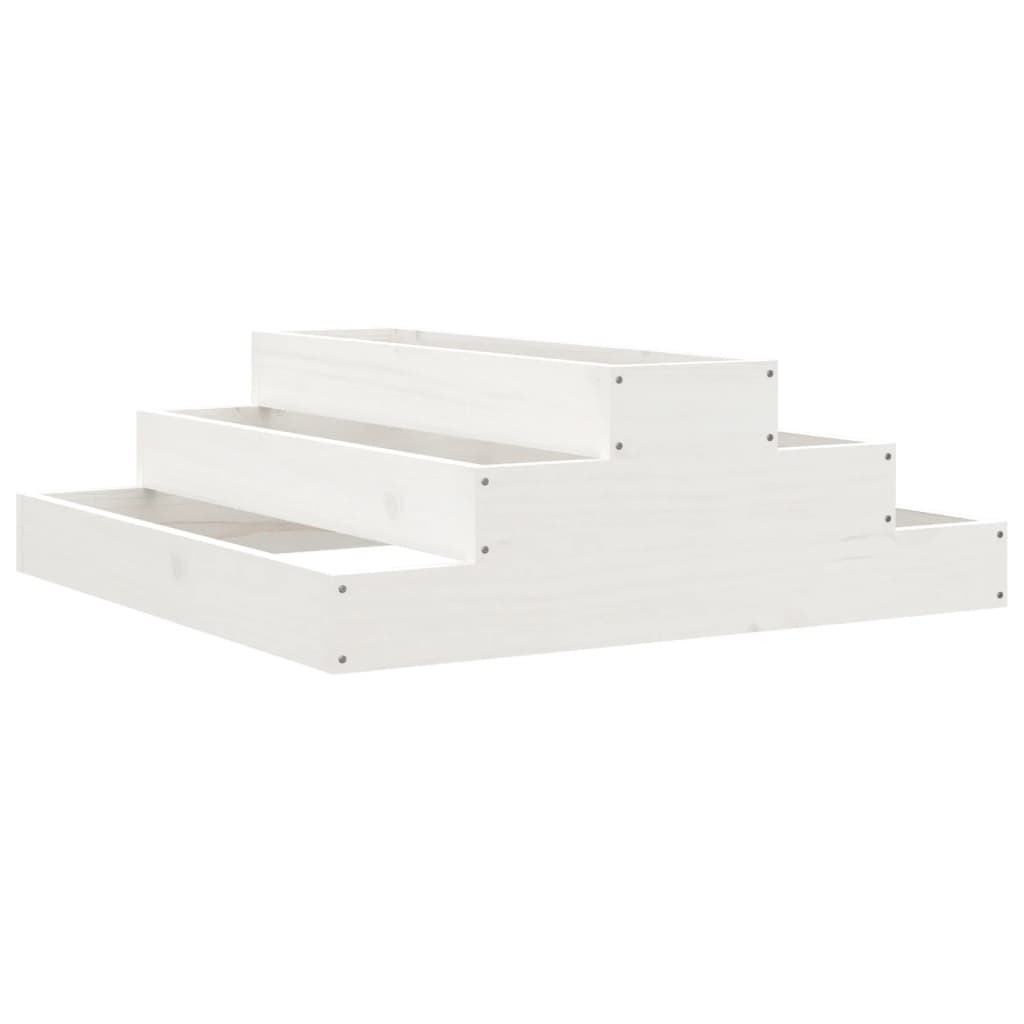 Vidaxx jardinière 80x80x27 cm bois de pin massif blanc