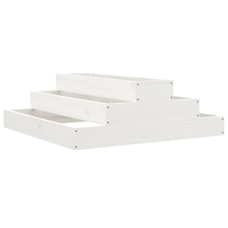 Vidaxx jardinière 80x80x27 cm bois de pin massif blanc