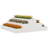 Vidaxx jardinière 80x80x27 cm bois de pin massif blanc