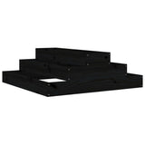 Vidaxx jardinière 80x80x27 cm bois de pin massif noir