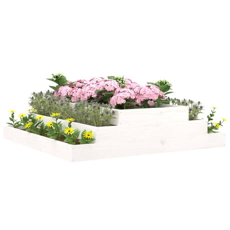 Vidaxx jardinière 110x110x27 cm bois de pin massif blanc