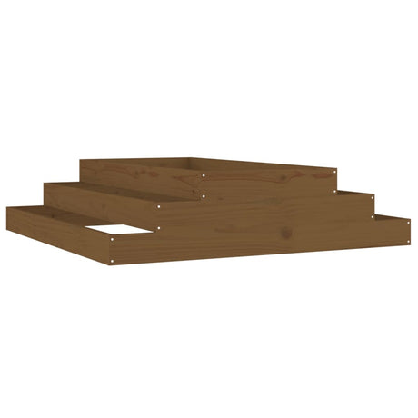 Vidaxx jardinière 110x110x27 cm bois de pin massif marron miel