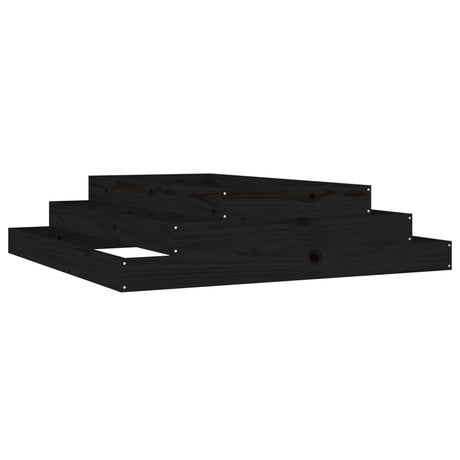 Vidaxx jardinière 110x110x27 cm bois de pin massif noir