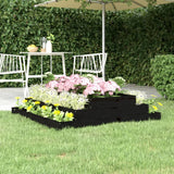 Vidaxx jardinière 110x110x27 cm bois de pin massif noir