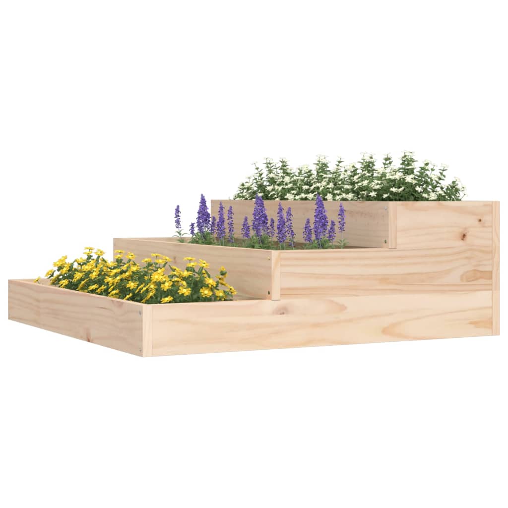 VidaXL Jardinière 78x78x27 cm bois de pin massif