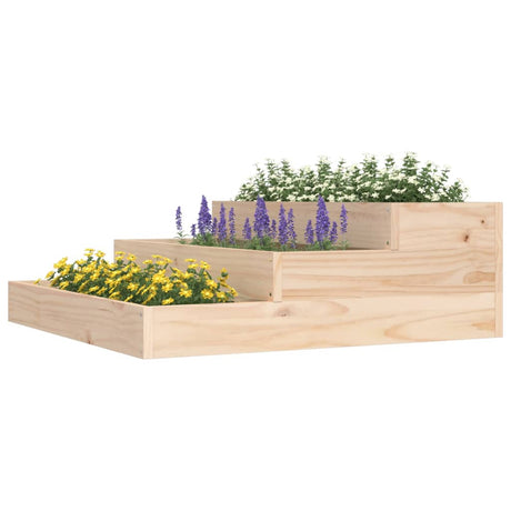 VidaXL Jardinière 78x78x27 cm bois de pin massif
