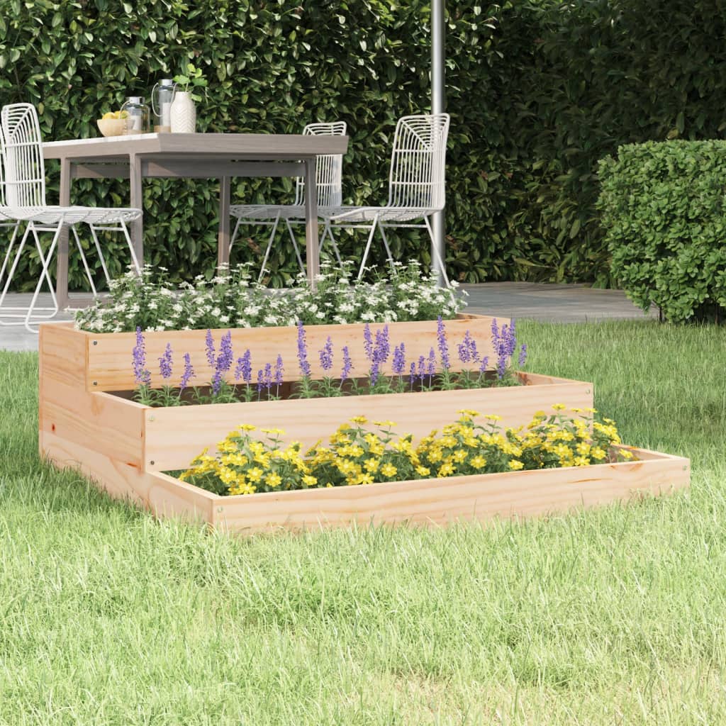 VidaXL Jardinière 78x78x27 cm bois de pin massif