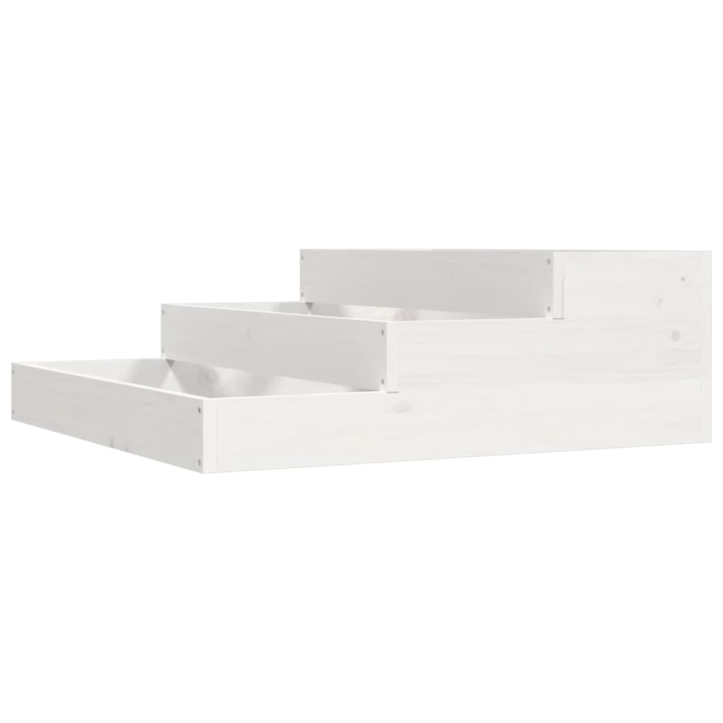Vidaxx jardinière 78x78x27 cm bois de pin massif blanc