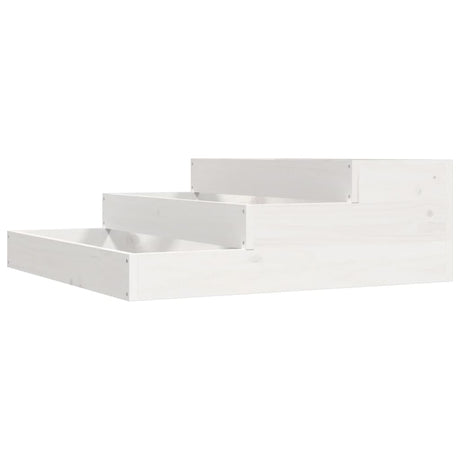 Vidaxx jardinière 78x78x27 cm bois de pin massif blanc