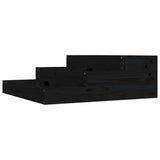 Vidaxx jardinière 78x78x27 cm bois de pin massif noir