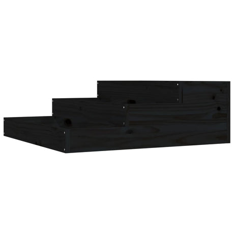 Vidaxx jardinière 78x78x27 cm bois de pin massif noir
