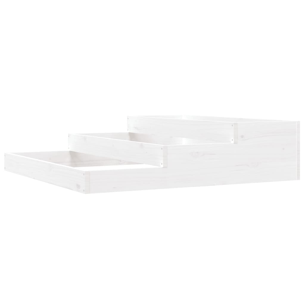 Vidaxx jardinière 107x107x27 cm bois de pin massif blanc