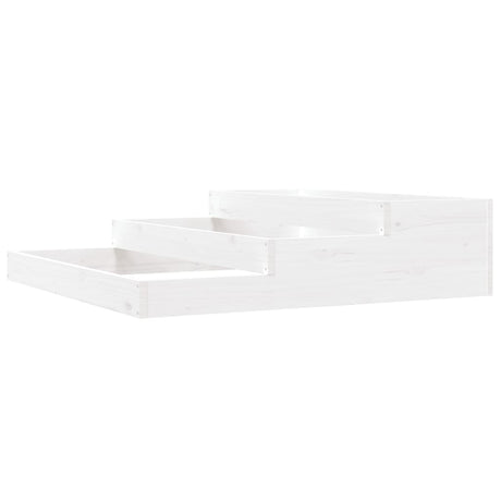 Vidaxx jardinière 107x107x27 cm bois de pin massif blanc