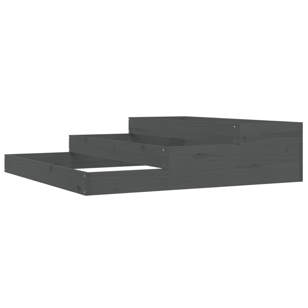 Vidaxx jardinière 107x107x27 cm bois de pin massif gris