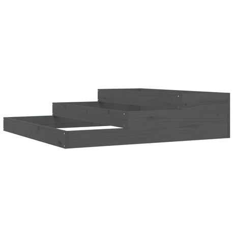 Vidaxx jardinière 107x107x27 cm bois de pin massif gris
