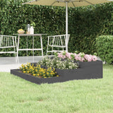 Vidaxx jardinière 107x107x27 cm bois de pin massif gris