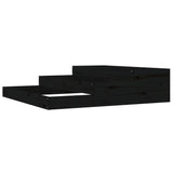 Vidaxx jardinière 107x107x27 cm bois de pin massif noir