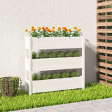 Vidaxx jardinière 112x25x104,5 cm bois de pin massif blanc