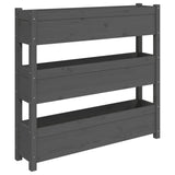 Vidaxx jardinière 112x25x104,5 cm bois de pin massif gris