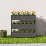 Vidaxx jardinière 112x25x104,5 cm bois de pin massif gris