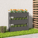 Vidaxx jardinière 112x25x104,5 cm bois de pin massif gris