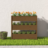 Vidaxx jardinière 112x25x104,5 cm bois de pin massif marron miel
