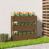 Vidaxx jardinière 112x25x104,5 cm bois de pin massif marron miel