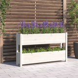Vidaxx jardinière 112x25x66 cm bois de pin massif blanc