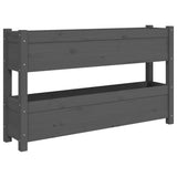 Vidaxx jardinière 112x25x66 cm bois de pin massif gris
