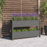 Vidaxx jardinière 112x25x66 cm bois de pin massif gris
